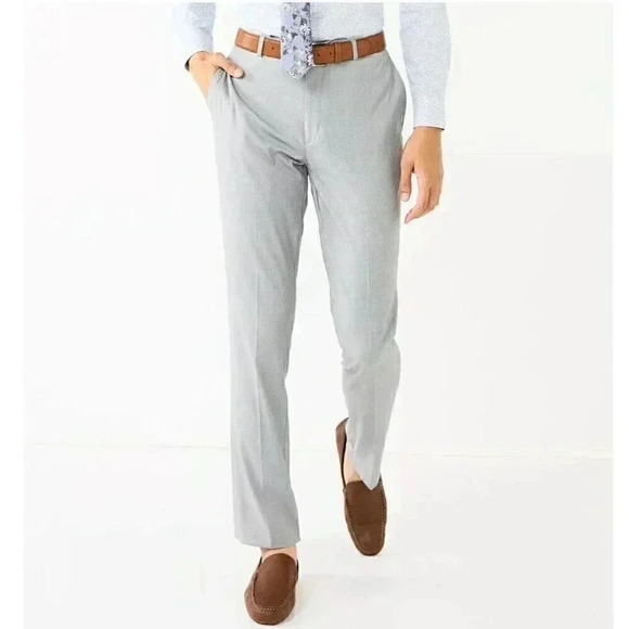 APT. 9 Men’s Sharkskin Dress Pants Light Gray 34/29 Stretch - Picture 1 of 6
